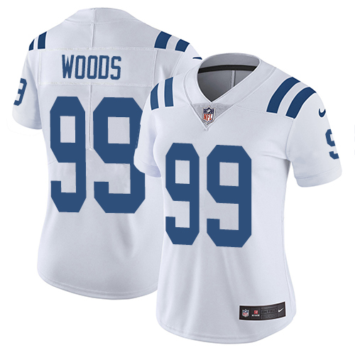 Indianapolis Colts 99 Limited Al Woods White Nike NFL Road Women Vapor Untouchable jerseys